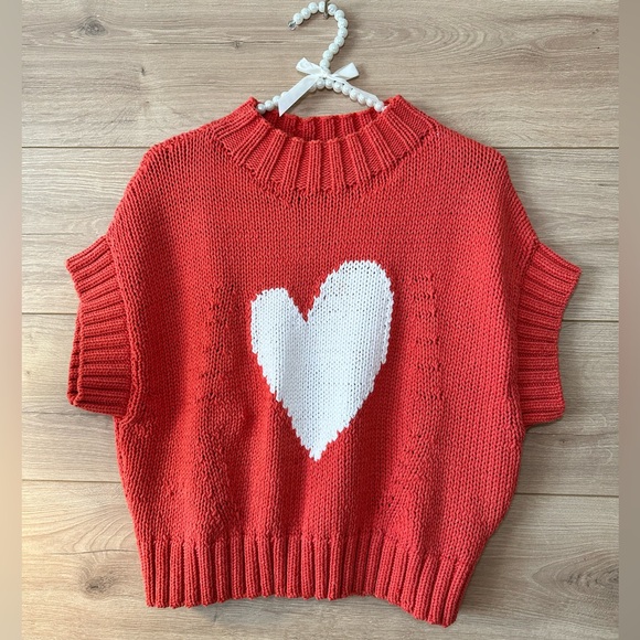 Anthropologie Sweater with White Heart - Picture 2 of 8
